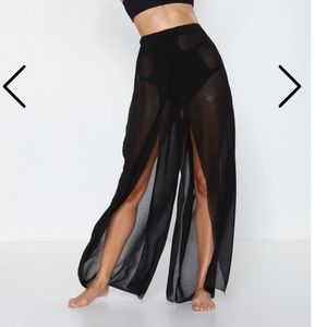 nastygal sheer beach pants